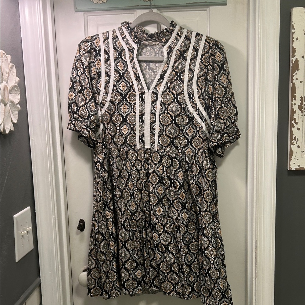 Entro Multicolor Patterned Dress